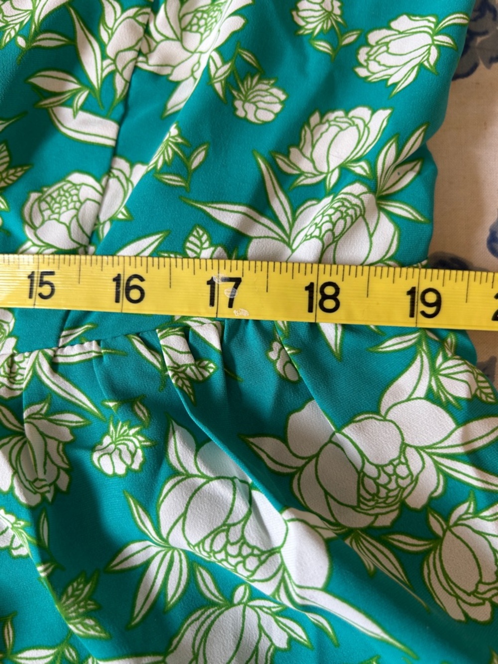 Davi & Dani Teal Floral Dress Plus 3X NWT Open Tie‑Back Lantern Sleeve Midi - Picture 9 of 12